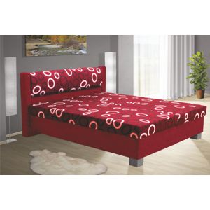 Kasvo NIKOL postel 140 cm ela červená/vzor