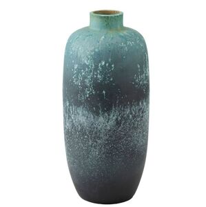 Azurová keramická dekorační váza Vintage - Ø 33*72cm J-Line by Jolipa