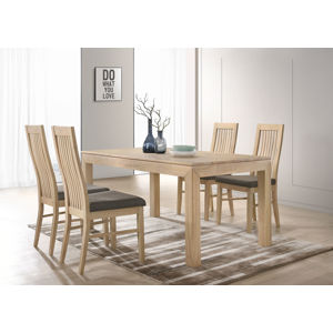 Kasvo MORIS stůl+LAURA židle 1+4 Dub bělený / látka SH21