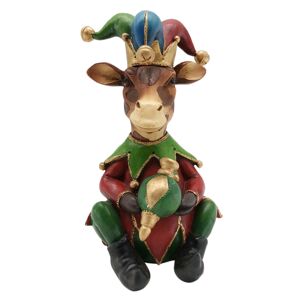 Barevná dekorace osla v kašparovském kostýmu - 11*11*18 cm Clayre & Eef