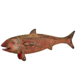Barevná dřevěná veliká ryba Fish Sphere - 121*13*40,5 cm J-Line by Jolipa