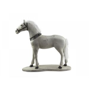 Béžová antik dekorace kůň Horse old French - 11*39*39 cm Chic Antique