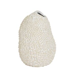 Béžovo-bílá keramická váza Kyana S - Ø 10*15 cm Light & Living