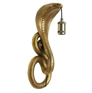 Bronzová antik nástěnná lampa Cobra Snake bronze - 18*18*52 cm / E27 Light & Living