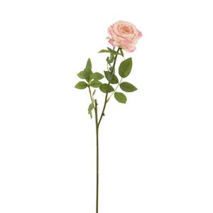 Dekorace umělá růžová růže Mattie - 17*10*59 cm J-Line by Jolipa