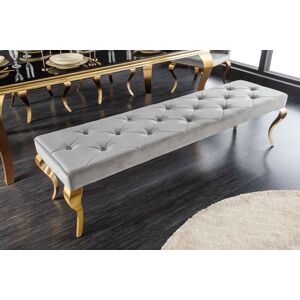 LuxD Designová lavice Rococo 172 cm šedá / zlatá