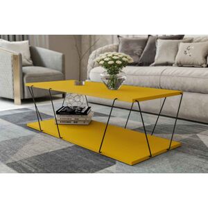 Sofahouse Designový konferenční stolek Baudelio 120 cm žlutý