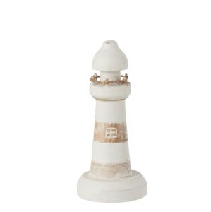 Dřevěná dekorace maják Lighthouse Alabasia Wood S - Ø7*15cm J-Line by Jolipa
