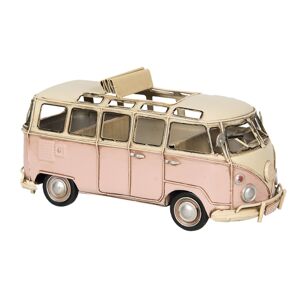 Kovový model retro růžového autobusu Volkswagen - 26*11*13 cm Clayre & Eef