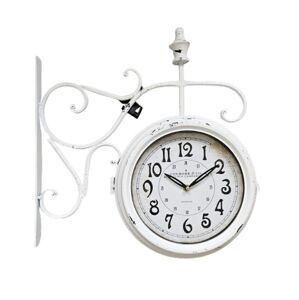Krémové antik nástěnné hodiny Double - 44*Ø 28*10* 44 cm Colmore by Diga