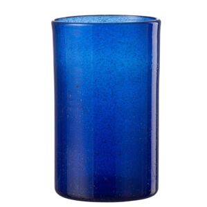 Modrá sklenička na vodu s bublinkami Long Drink Lisboa Blue - Ø8*13cm / 500ml J-Line by Jolipa