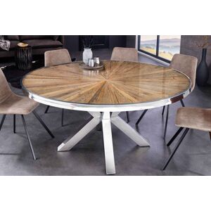 LuxD Kulatý jídelní stůl Shark 140 cm teak