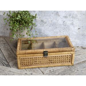 Ratanový box s bambusovým výpletem French - 36*21*13cm Chic Antique