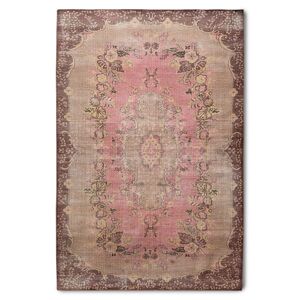 Růžový vlněný koberec s květinovým vzorem Floral pink - 200*300 cm HKLIVING