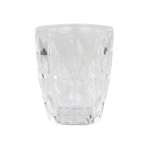 Sklenička ze silnějšího skla s dekorem Diamond cut - Ø8*10 cm  Chic Antique
