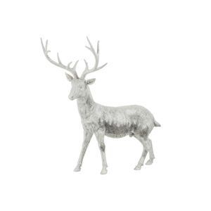Soška jelena ve stříbrné barvě s patinou - 55,5*24*68,8 cm J-Line by Jolipa