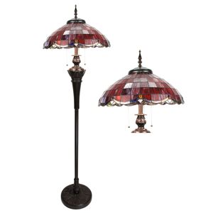 Stojací lampa Tiffany Reddo - Ø 51*166 cm E27/max 3*60W Clayre & Eef