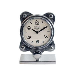Stolní kovové stříbrné hodiny - 19cm Colmore by Diga