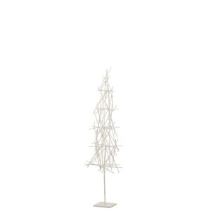 Stříbrný třpytivý vánoční dekorativní stromek xs - 20*20*65 cm J-Line by Jolipa