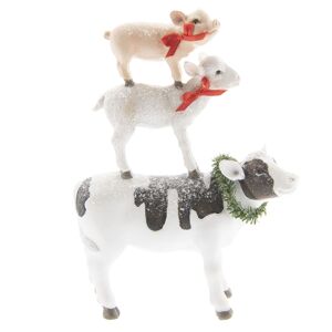 Vánoční dekorativní soška zvířátek - 14*6*19 cm Clayre & Eef