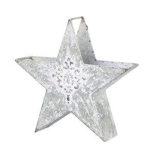 Zinková antik kovová dekorace ve tvaru hvězdy - 26*7*25cm Chic Antique