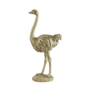 Zlatá antik dekorace pštros Ostrich gold - 31*18*66 cm  Light & Living