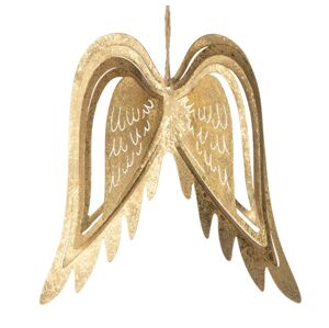 Zlatá závěsná dekorace andělská křídla Angel Wings - 15*3*25 cm J-Line by Jolipa